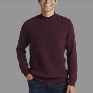 Joseph Abboud Modern Fit Mock Neck Sweater - colour:Wine
